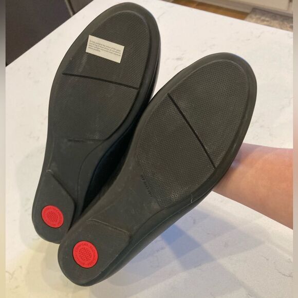 NEW FitFlop Lena Microstud Loafers Lightweight Trendy Soft Black Size Size 11 - Picture 6 of 7